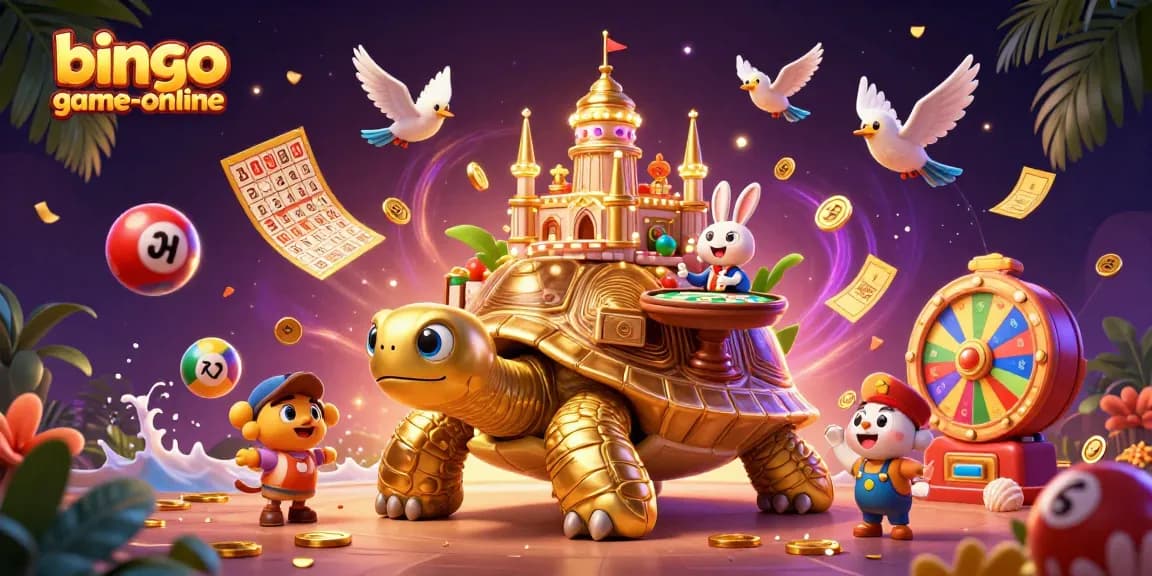 Experience excitement with bingo-game-online as golden tortoise and rabbit dealer launch joy with lottery balls and prizes.