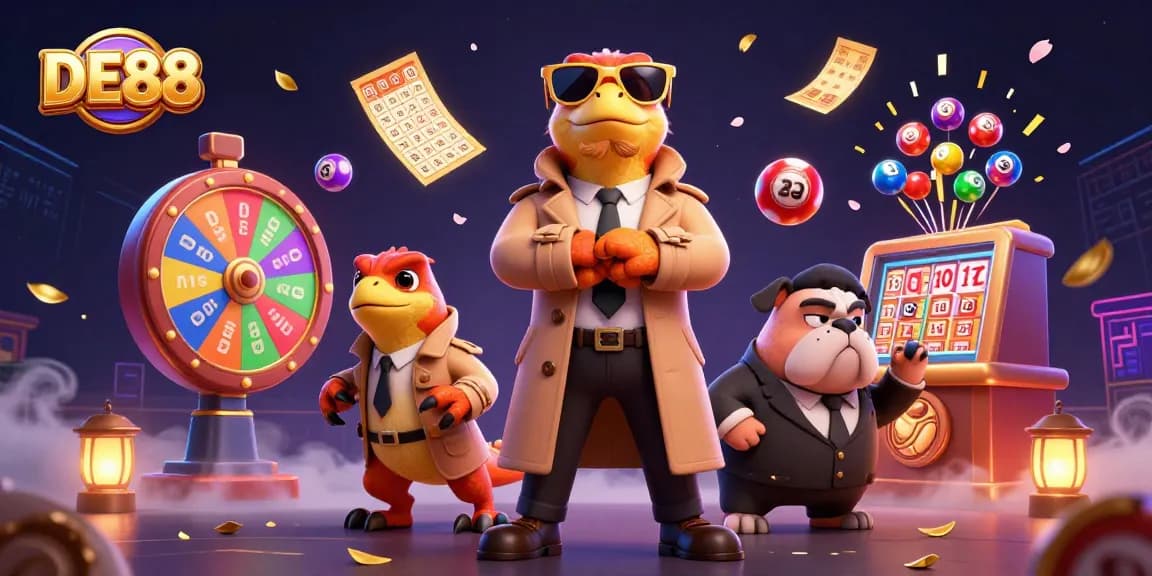 DE88 showcases fun - raptors in disguise attempt casino entry amid dynamic games.