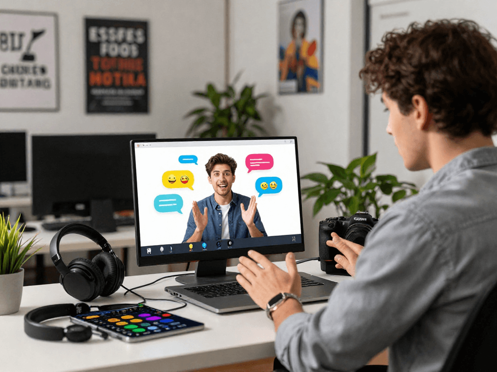Engaging in a spicy chat conversation in a modern digital workspace environment with colorful emojis and thoughtful analytics.