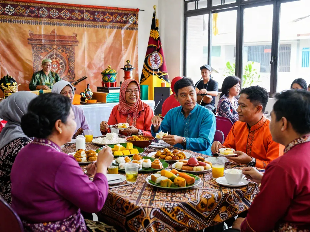 Nyonya 4D cultural event celebrating Peranakan heritage with traditional clothing and delicacies.