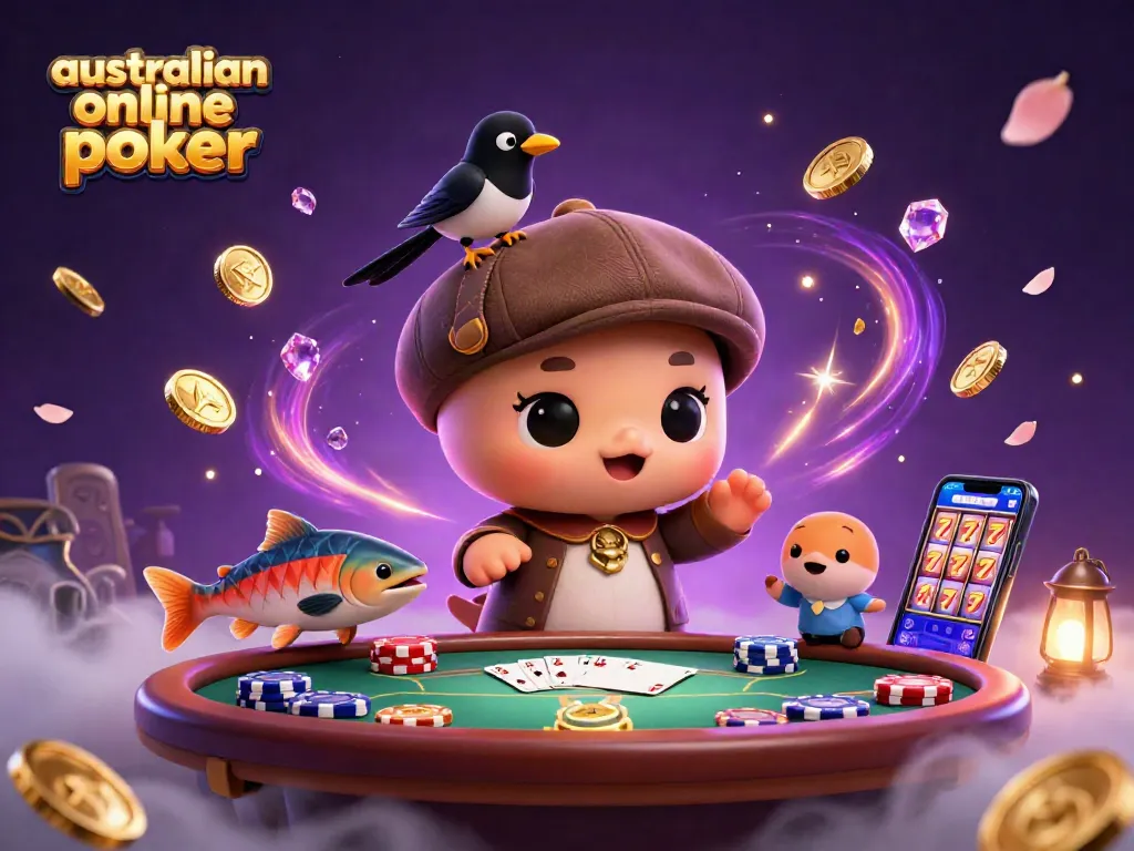 Experience the excitement of australian online poker with vibrant characters and dynamic gameplay elements.