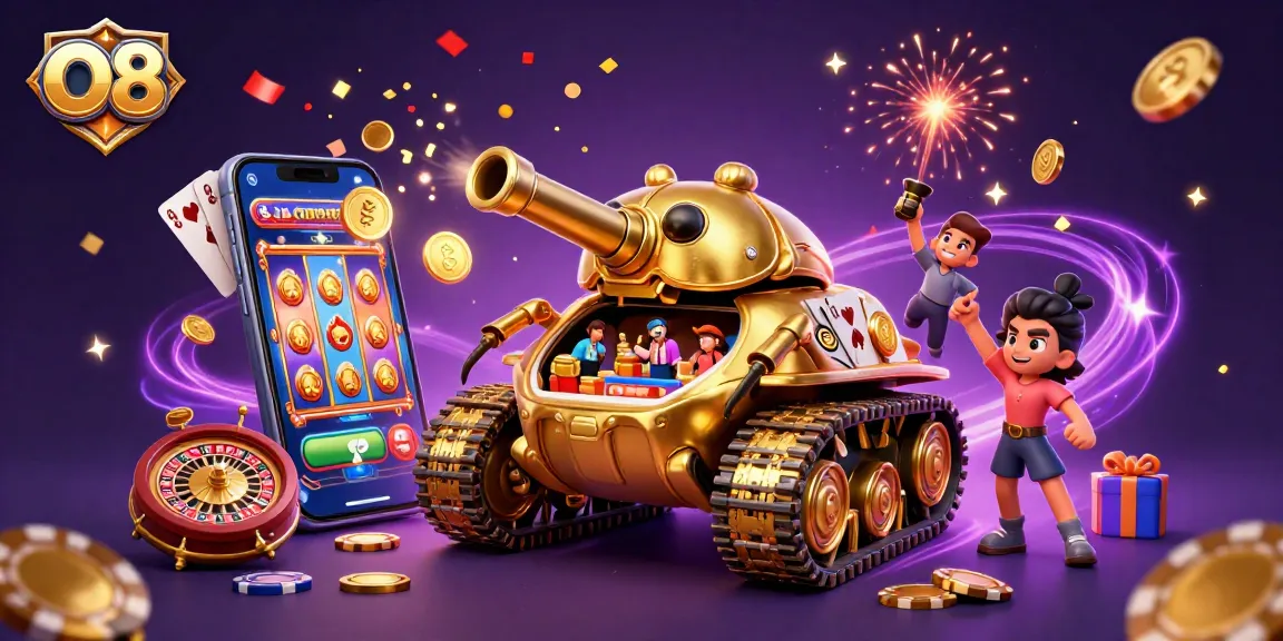 Experience thrilling gameplay in O8’s vibrant casino scene with confetti and winning chances!
