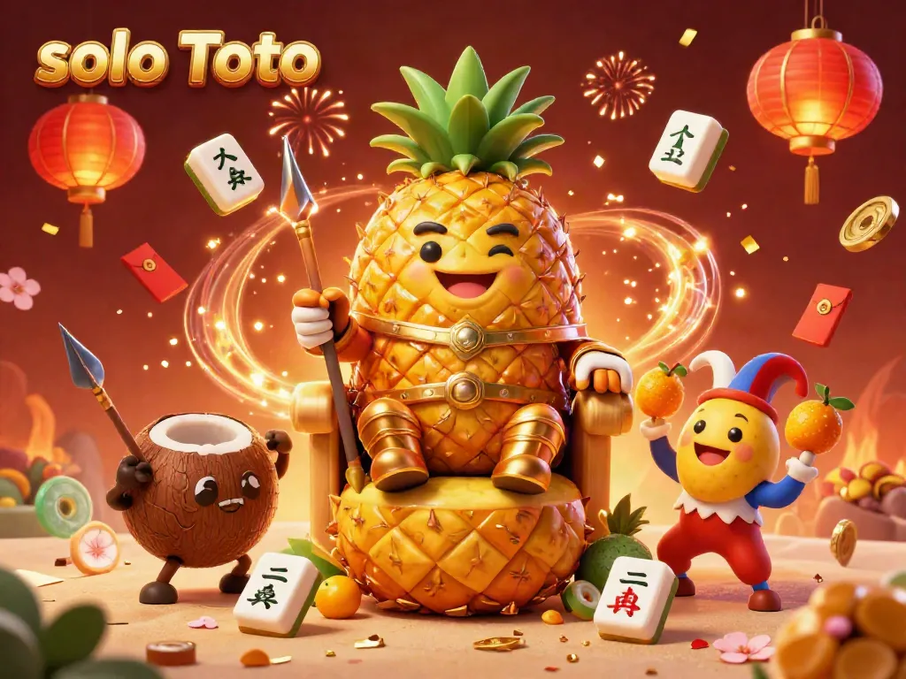 Gali pengalaman bermain solo Toto di kasino pantai dengan karakter kartun berwarna cerah.