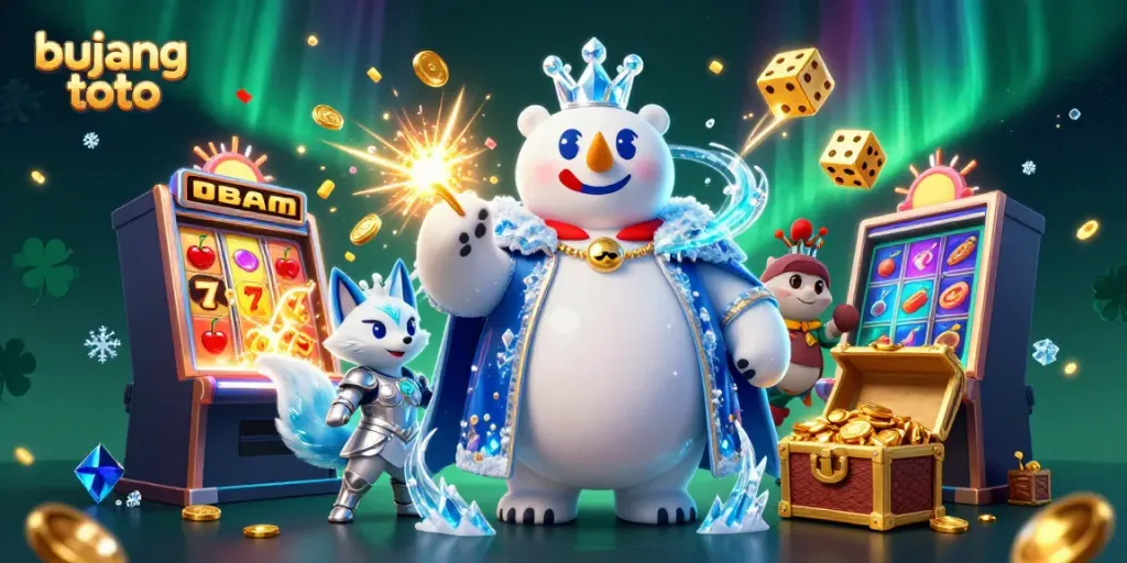 Spin the reels with bujang toto for a jackpot adventure surrounded by fortune symbols and captivating characters.