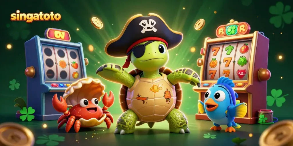 Engage with the fun of singatoto through vibrant 3D characters showcasing exciting slot games and treasure.