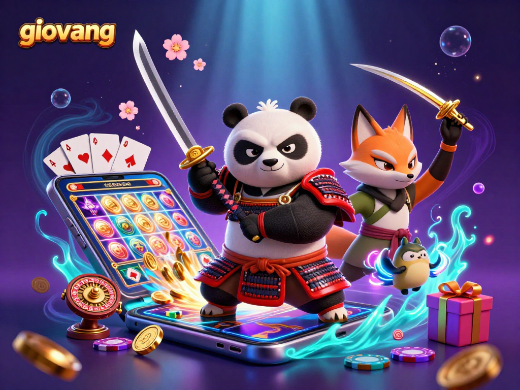 Join the excitement at giovang with vibrant 3D characters celebrating high-stakes gaming.