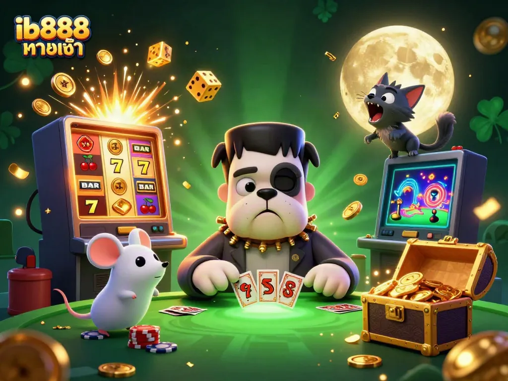 เข้าสู่ ib888 ทางเข้า ด้วยภาพการ์ตูน 3D ที่เต็มไปด้วยความสนุกและบรรยากาศคาสิโน
