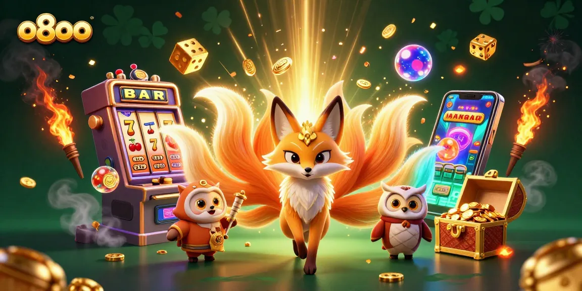 Engage in thrilling adventures with o8oo as you spin the slot machine amidst vibrant characters and exciting gaming elements.