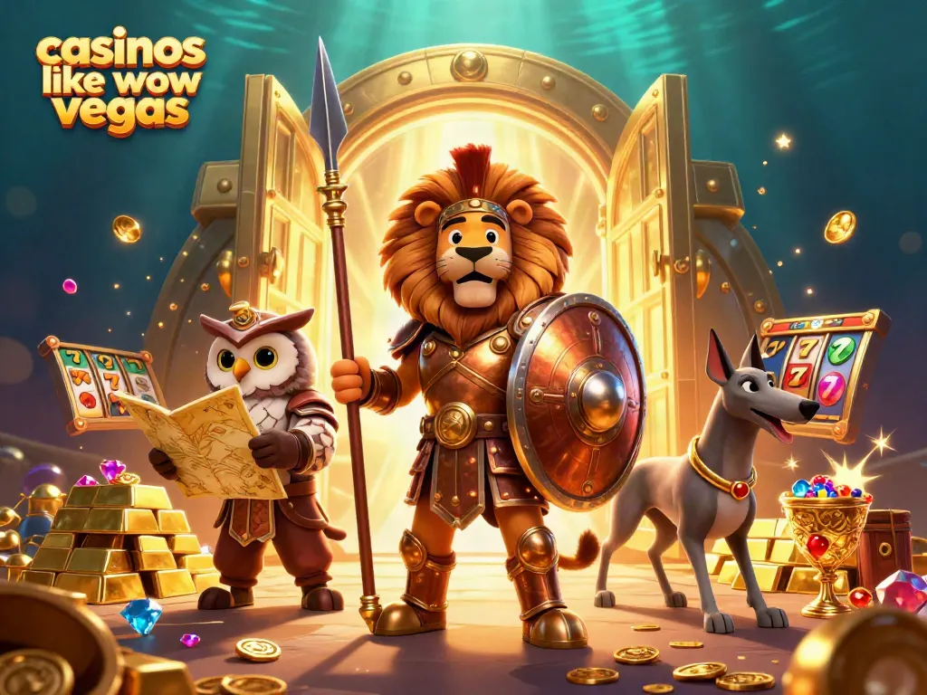 Experience thrilling gaming at casinos like wow vegas with this vibrant 3D illustration.