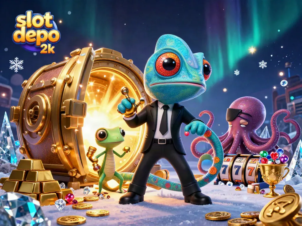 Engage in exciting gameplay with slot depo 2k featuring 3D characters and vibrant casino elements.