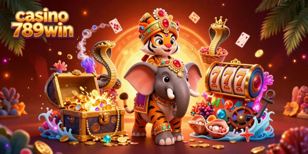 Engage in thrilling games at casino 789win featuring vibrant 3D characters and casino elements.