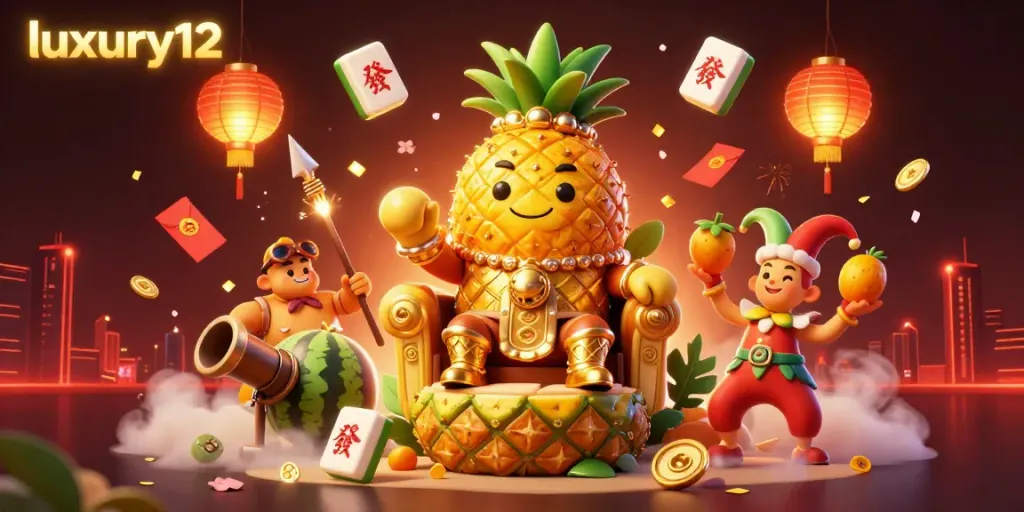 Experience the vibrant luxury12 casino adventure with the golden pineapple king and dynamic game elements.