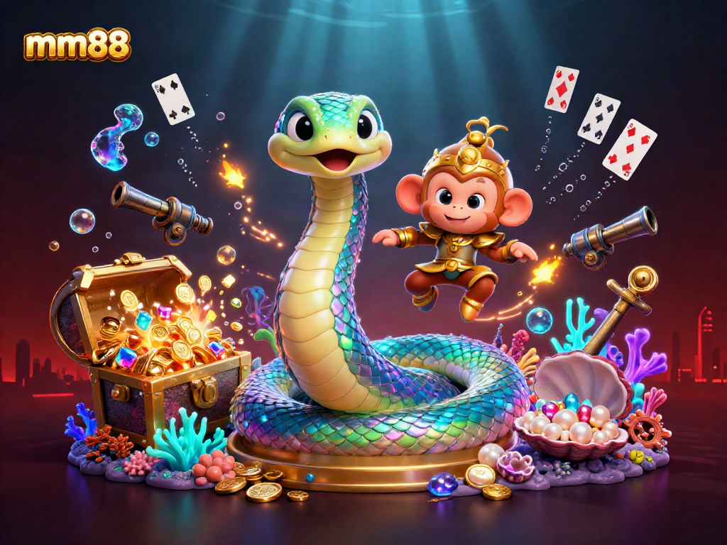 Engage in the thrilling world of mm88 gaming with vibrant characters and exciting casino elements!