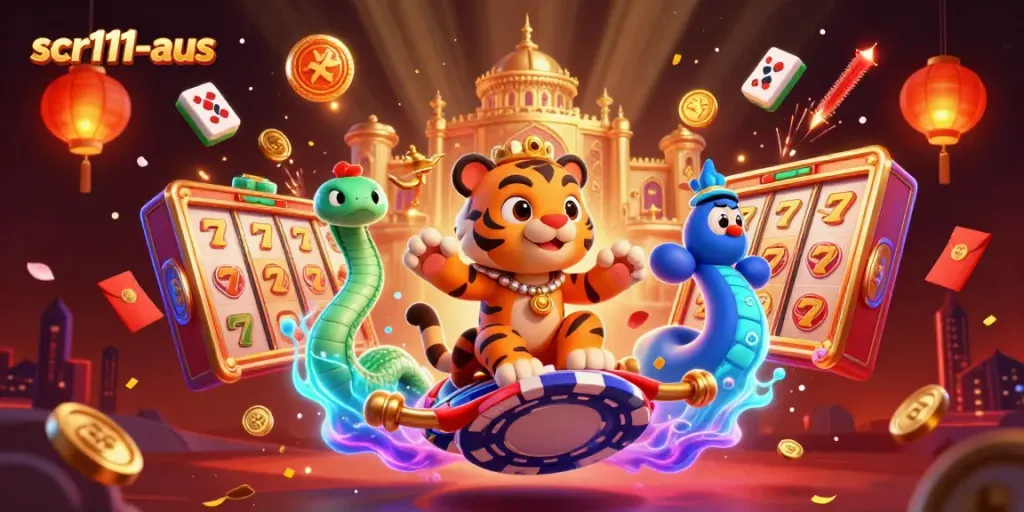 Experience the excitement at scr111-aus, with dynamic slot action and vibrant casino elements.