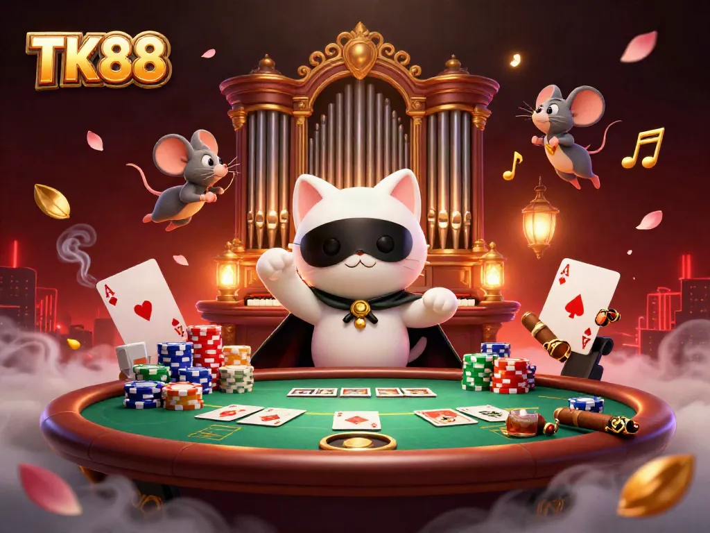 Engage with TK88 gaming in a vibrant casino scene filled with excitement.