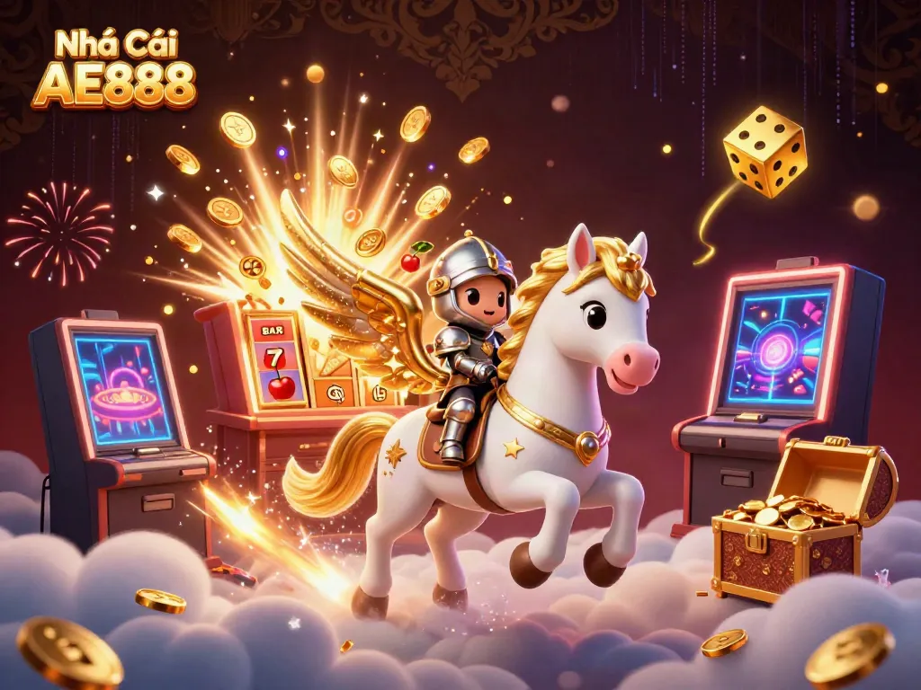 Experience the excitement of Nhà Cái AE888 with vibrant casino visuals and dynamic gaming elements.