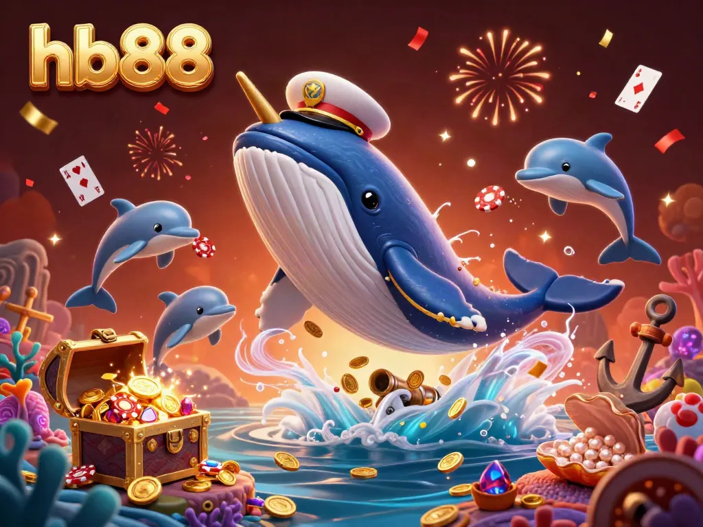 hb88 offers immersive gameplay with whales and dolphins amidst a festive casino atmosphere while winning prizes.