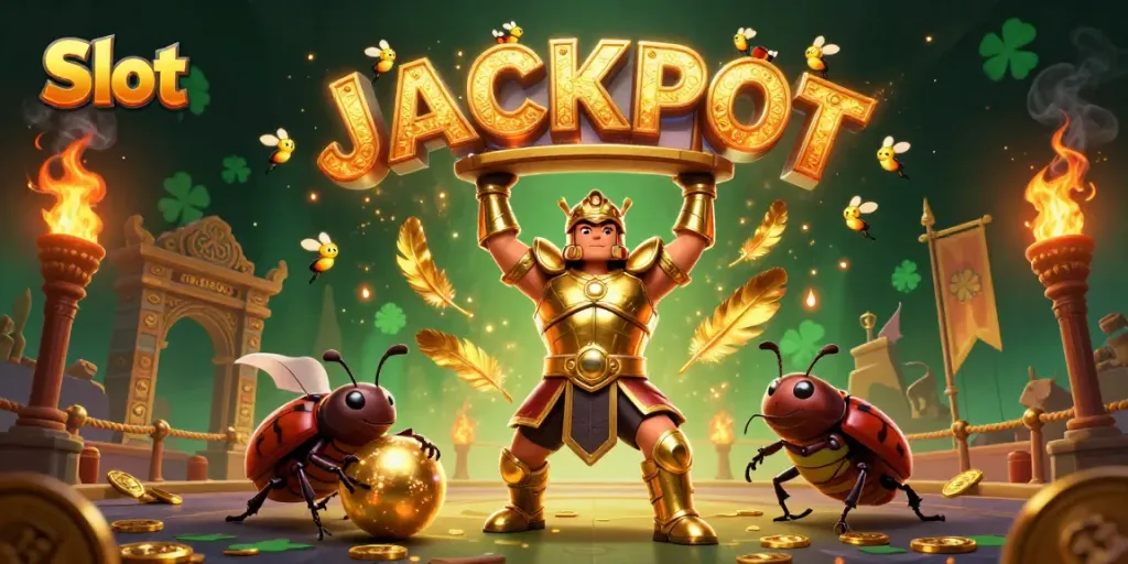 Spin and win big with Slot gaming featuring a jackpot machine and vibrant casino elements.