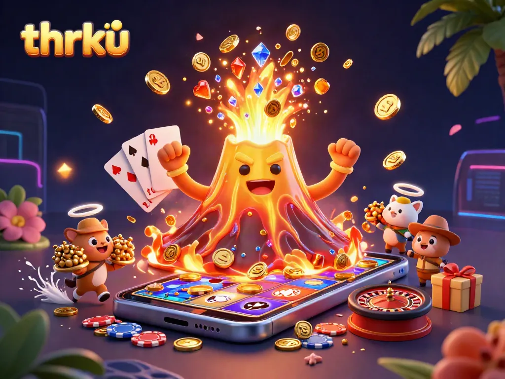Thrku unleashes thrilling casino excitement with a vibrant eruption of games and treasure.