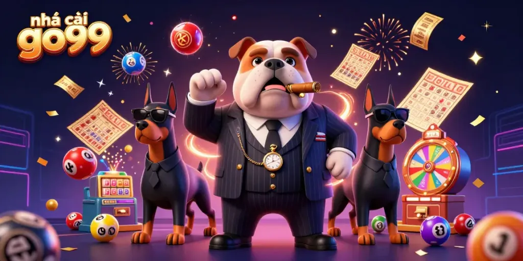 Enjoy thrilling games at nhà cái go99 with a dynamic celebration of colorful lottery balls and casino rewards.