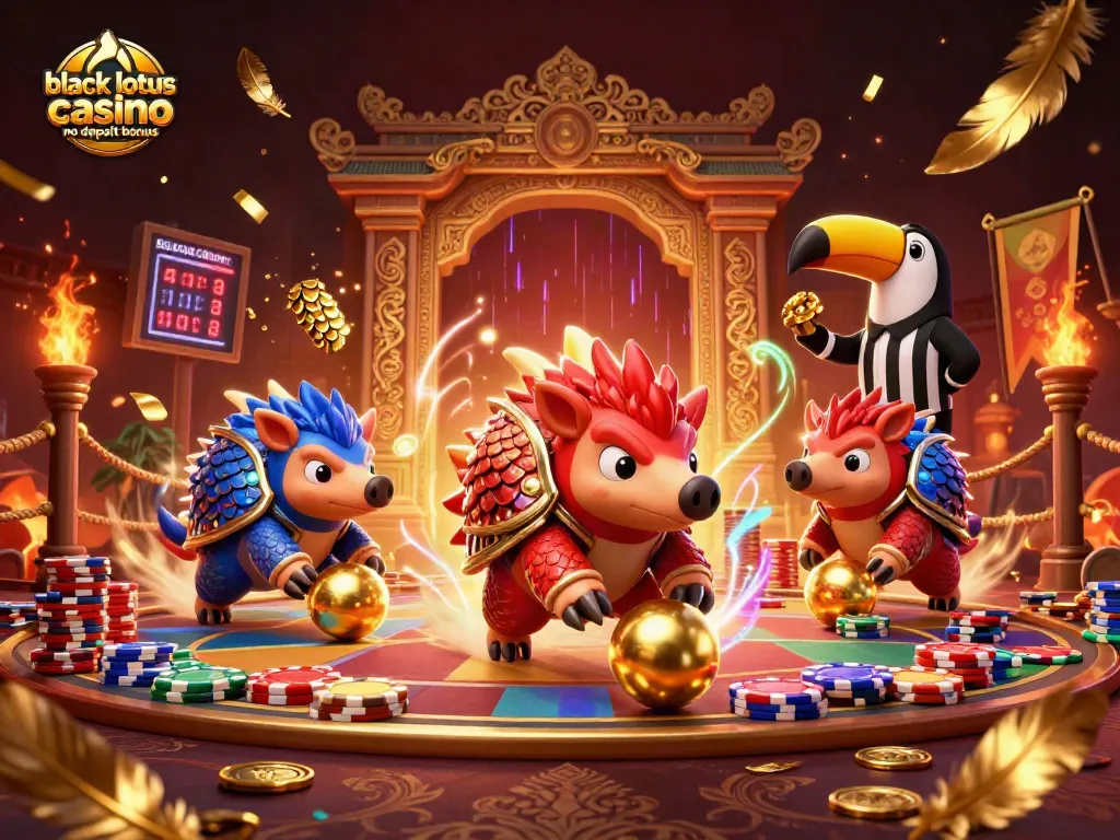 Experience the excitement of black lotus casino no deposit bonus with dazzling pangolins and vibrant casino elements.