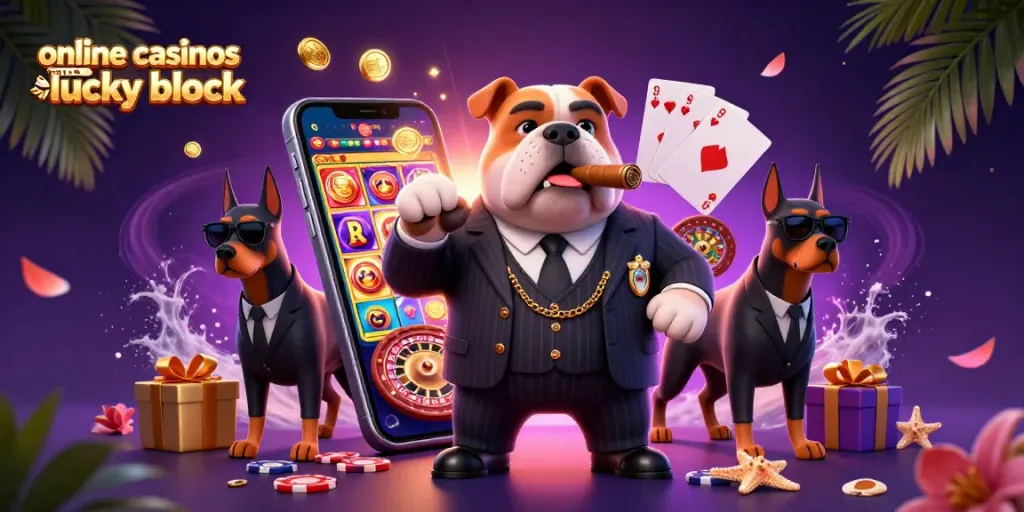 Experience the thrill of online casinos like Lucky Block with exciting game elements in vibrant detail.