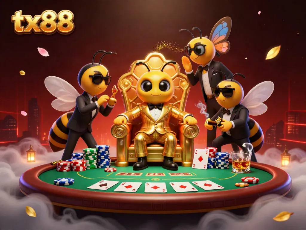 Engage in legendary poker actions with tx88 and powerful characters in an exciting casino scene.